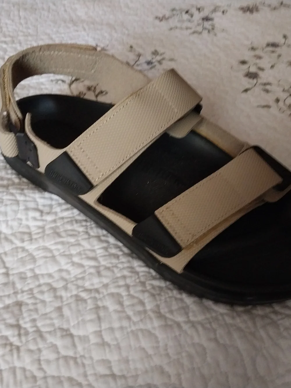 BIRKESTOK Men's TATACOA  Beige Strap Sandals with Footbed 11 EU